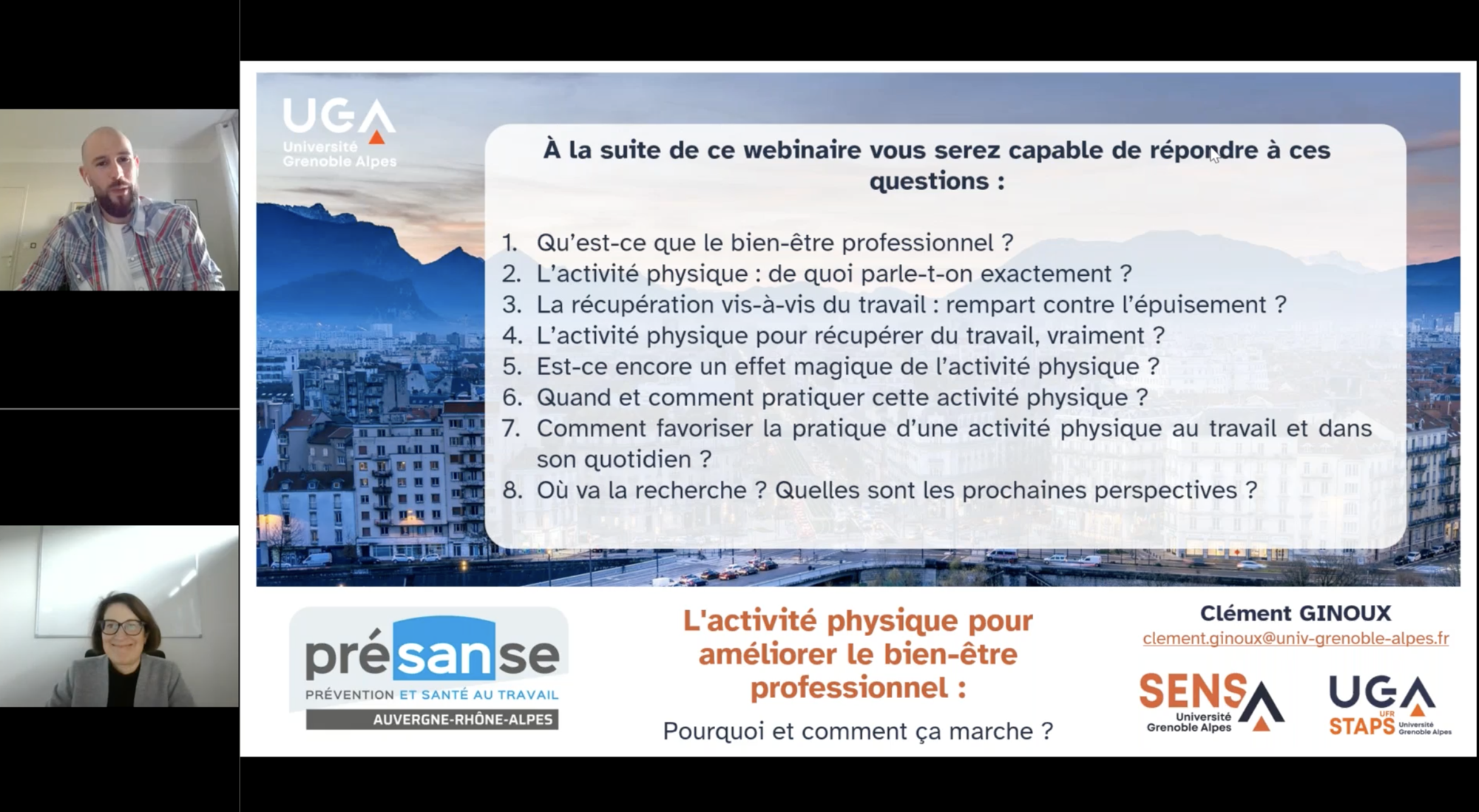 Webinaire-Conférence : L'activité physique pour améliorer le bien-être professionnel ?